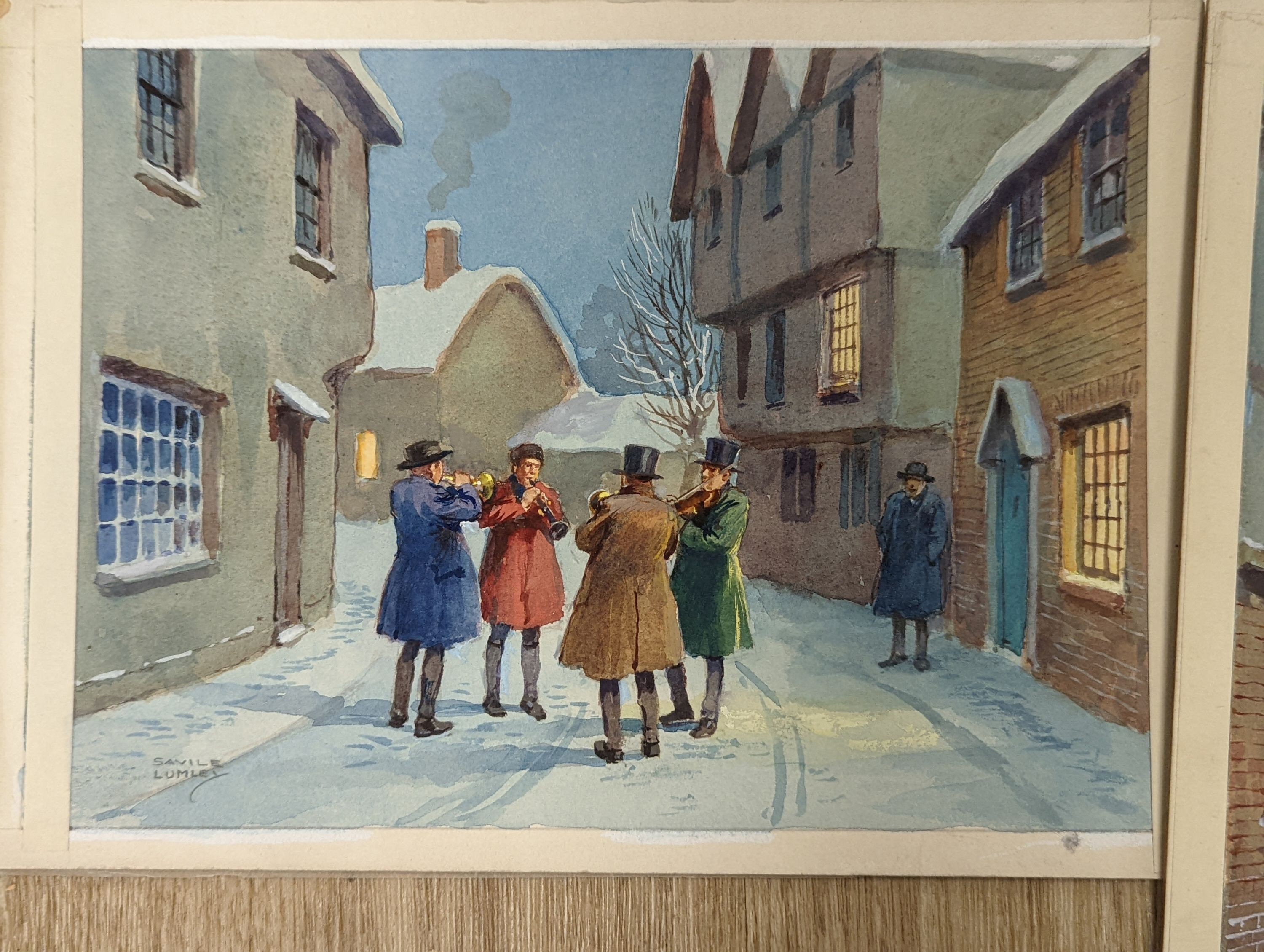 Savile Lumley (1876-1960), seven watercolours, all unframed.